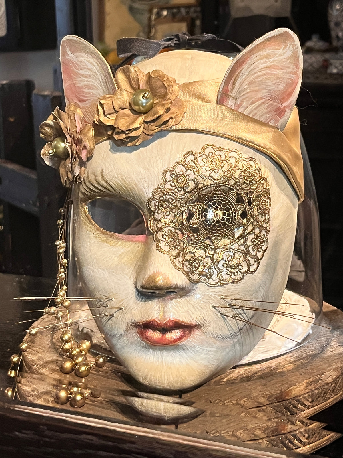 De scheepspoes · Handgemaakt Venetiaans masker