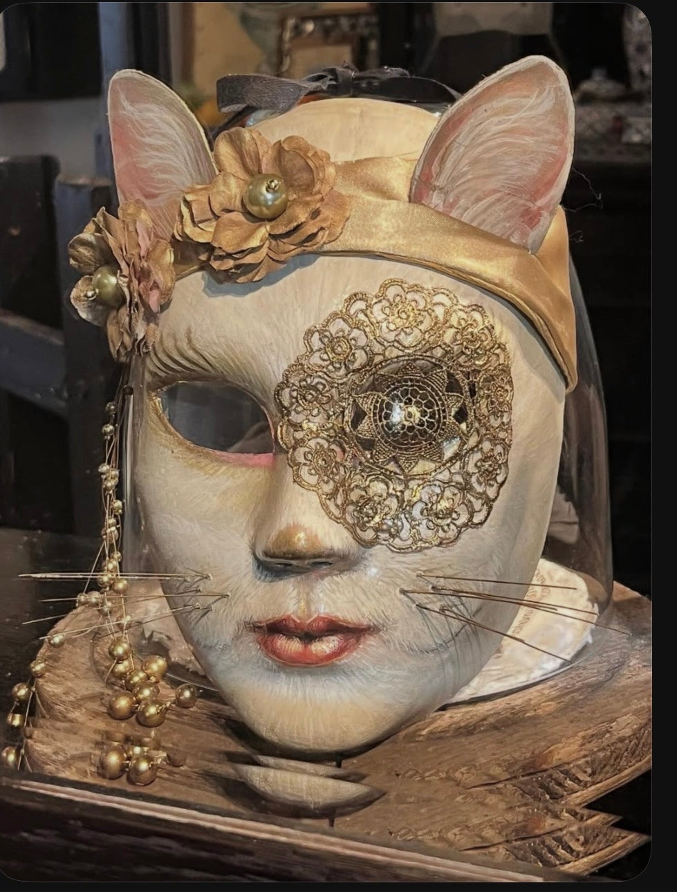 De scheepspoes · Handgemaakt Venetiaans masker
