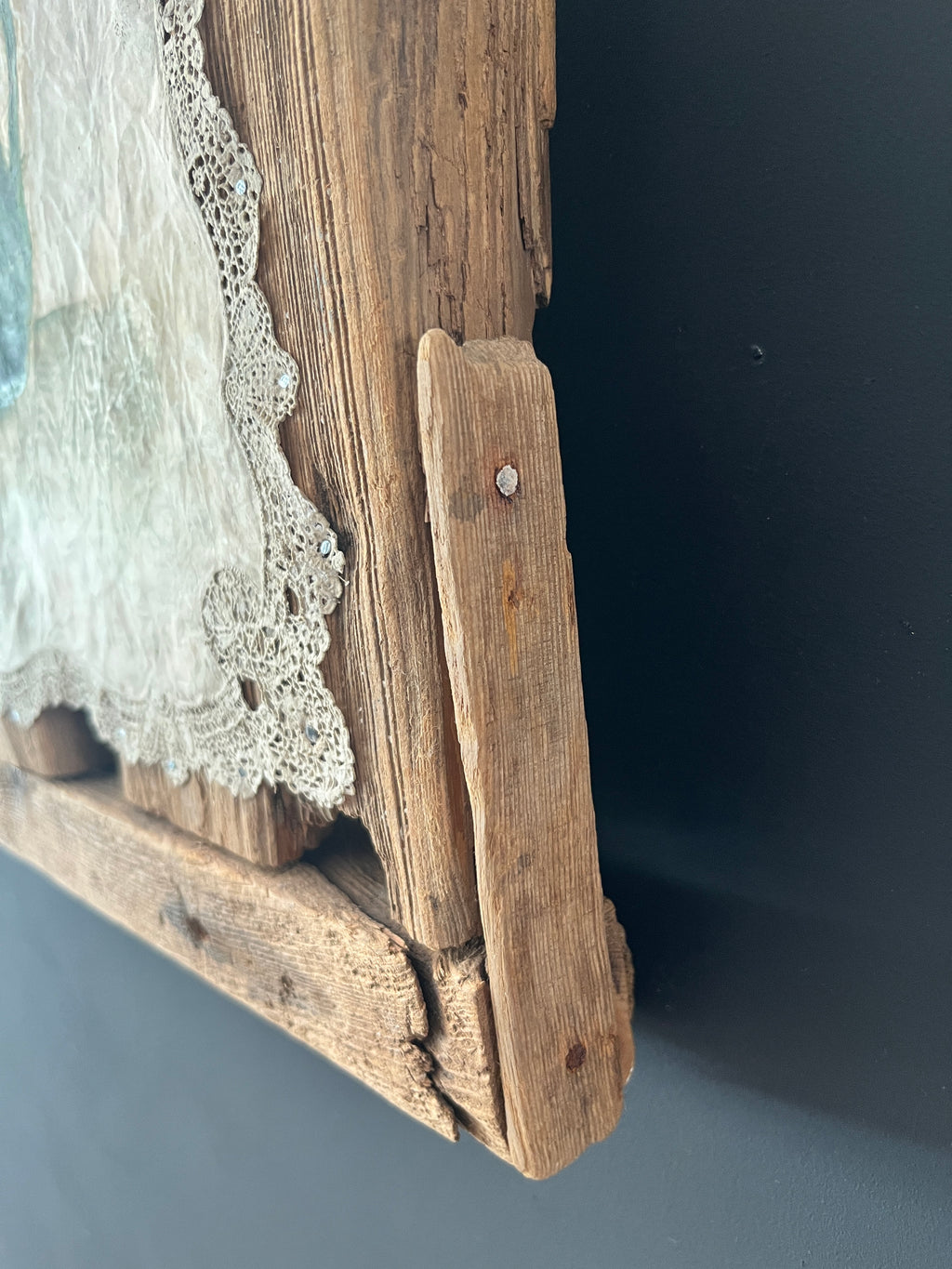 Groen Melkkannetje — Olieverf op Kant en Strandhout