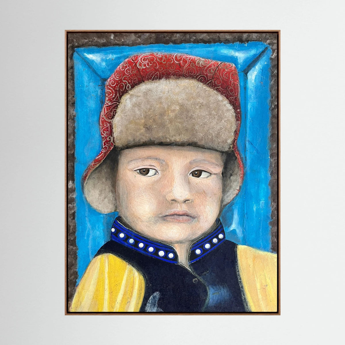 Boy scout printed on canvas 
