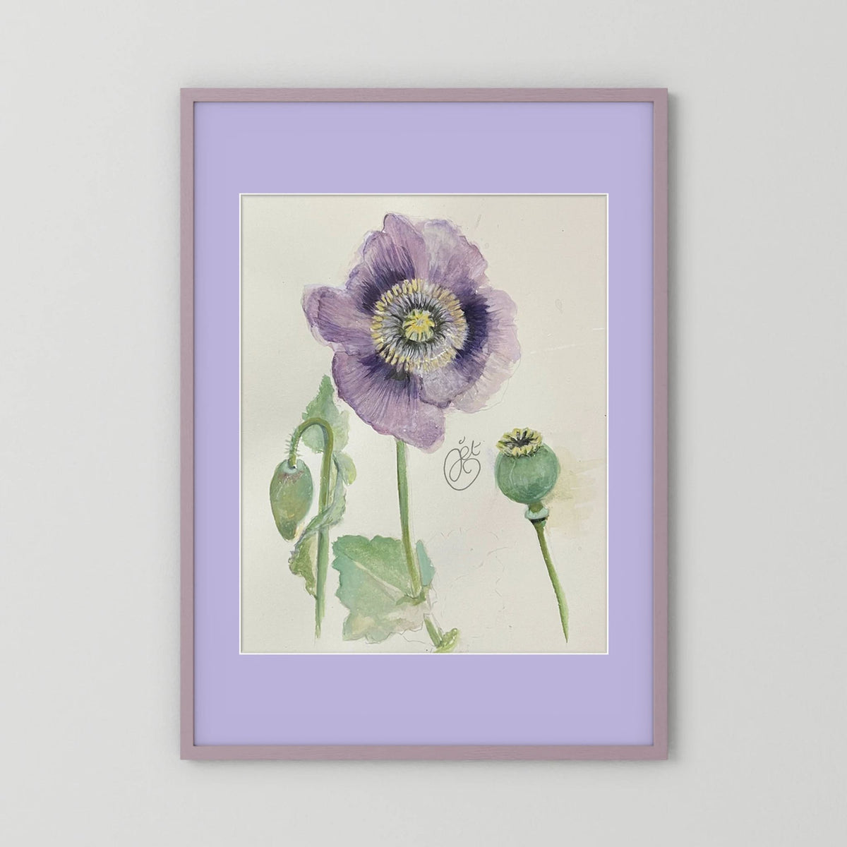 Botanische Papaver print on high quality art paper