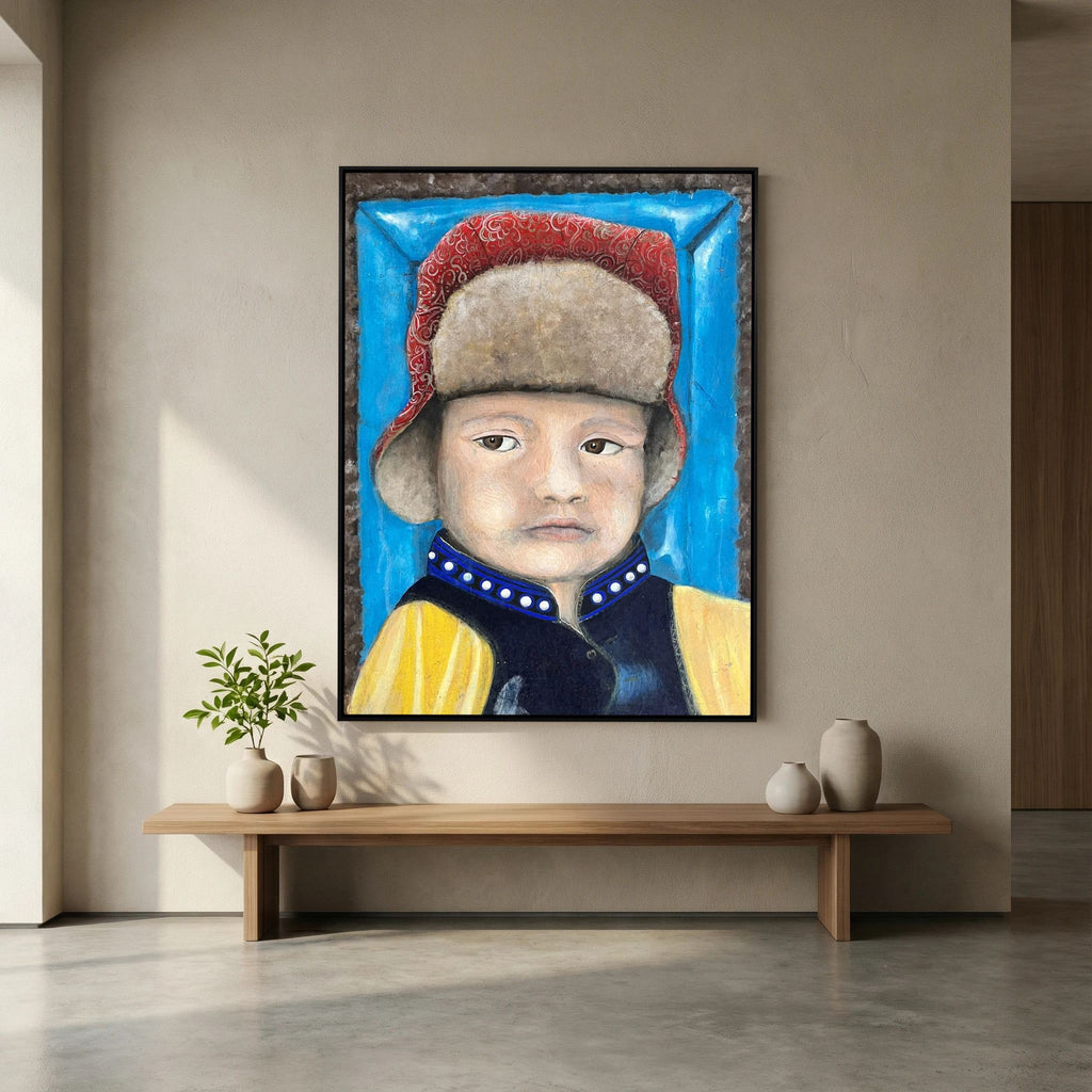 Boy scout printed on canvas 