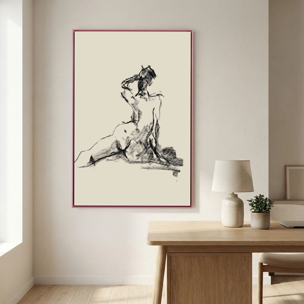 Dancing Charcoal printed on Art Canvas