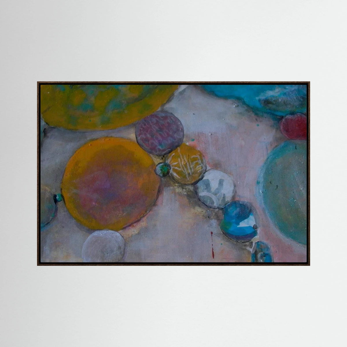 Circles in Chain printed on Art Canvas 