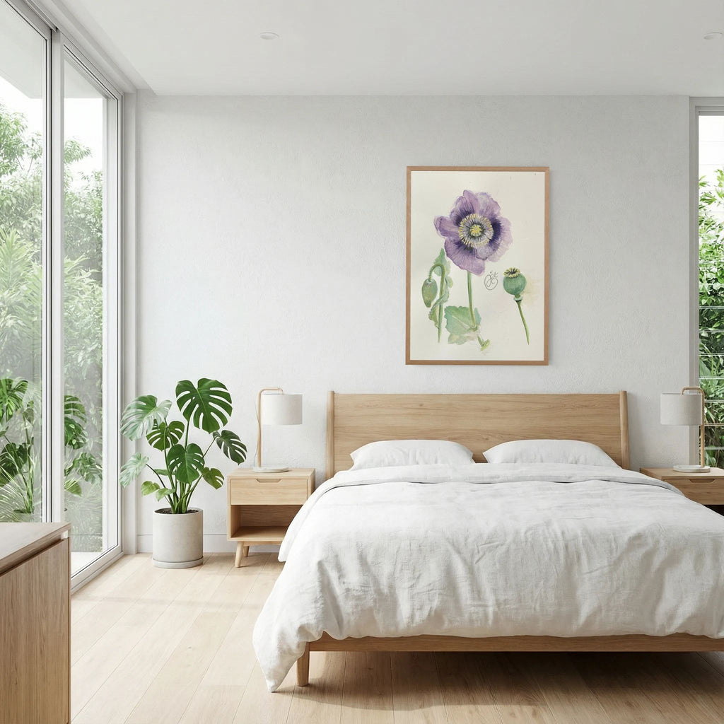 Botanische Papaver print on high quality art paper