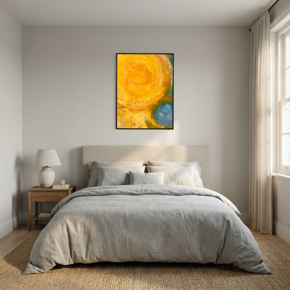 Sun power basics on printed Art canvas 