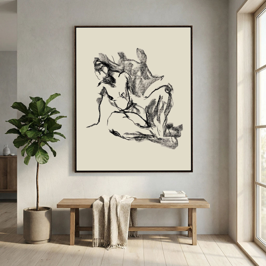 Dancing Pencil printed on Art canvas 
