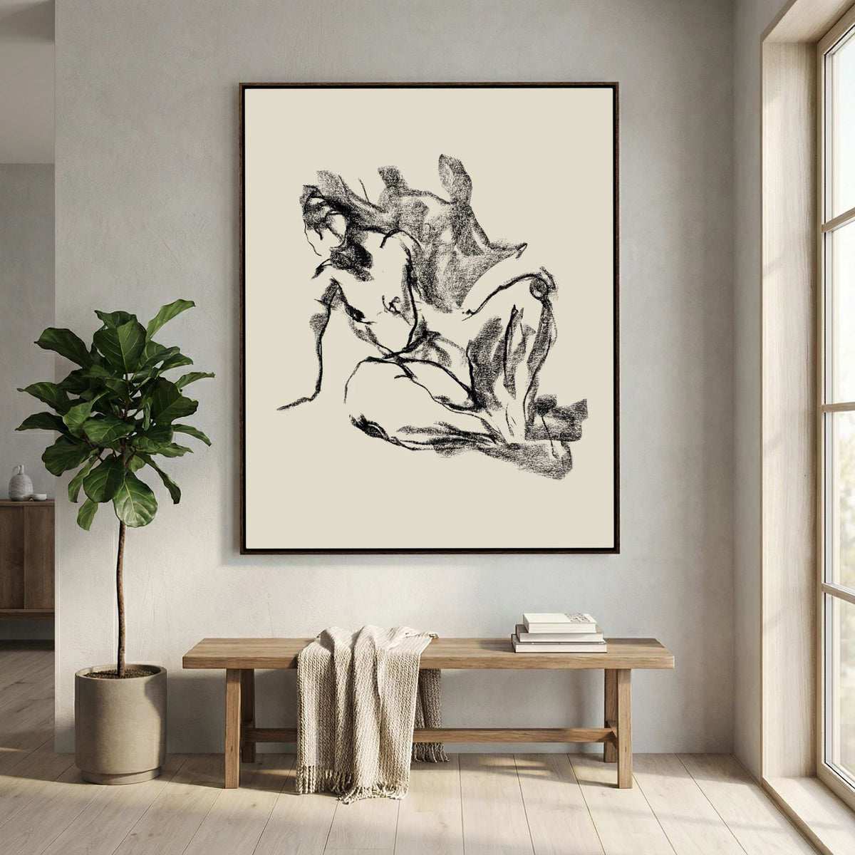 Dancing Pencil printed on Art canvas 