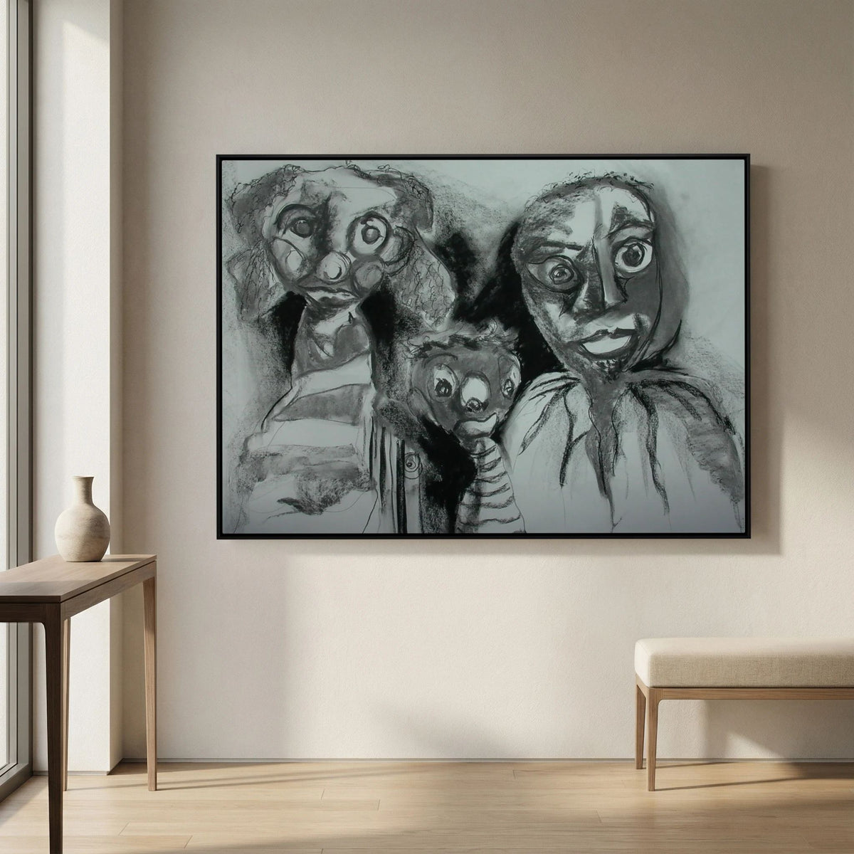 Team Cuddles on art printed canvas 