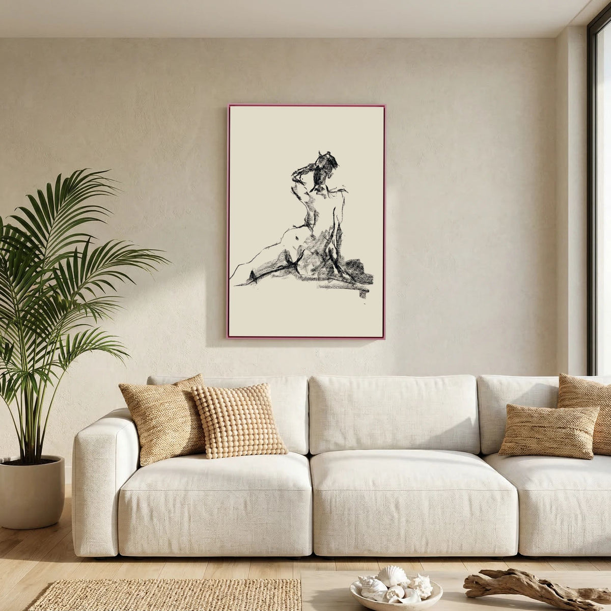 Dancing Charcoal printed on Art Canvas