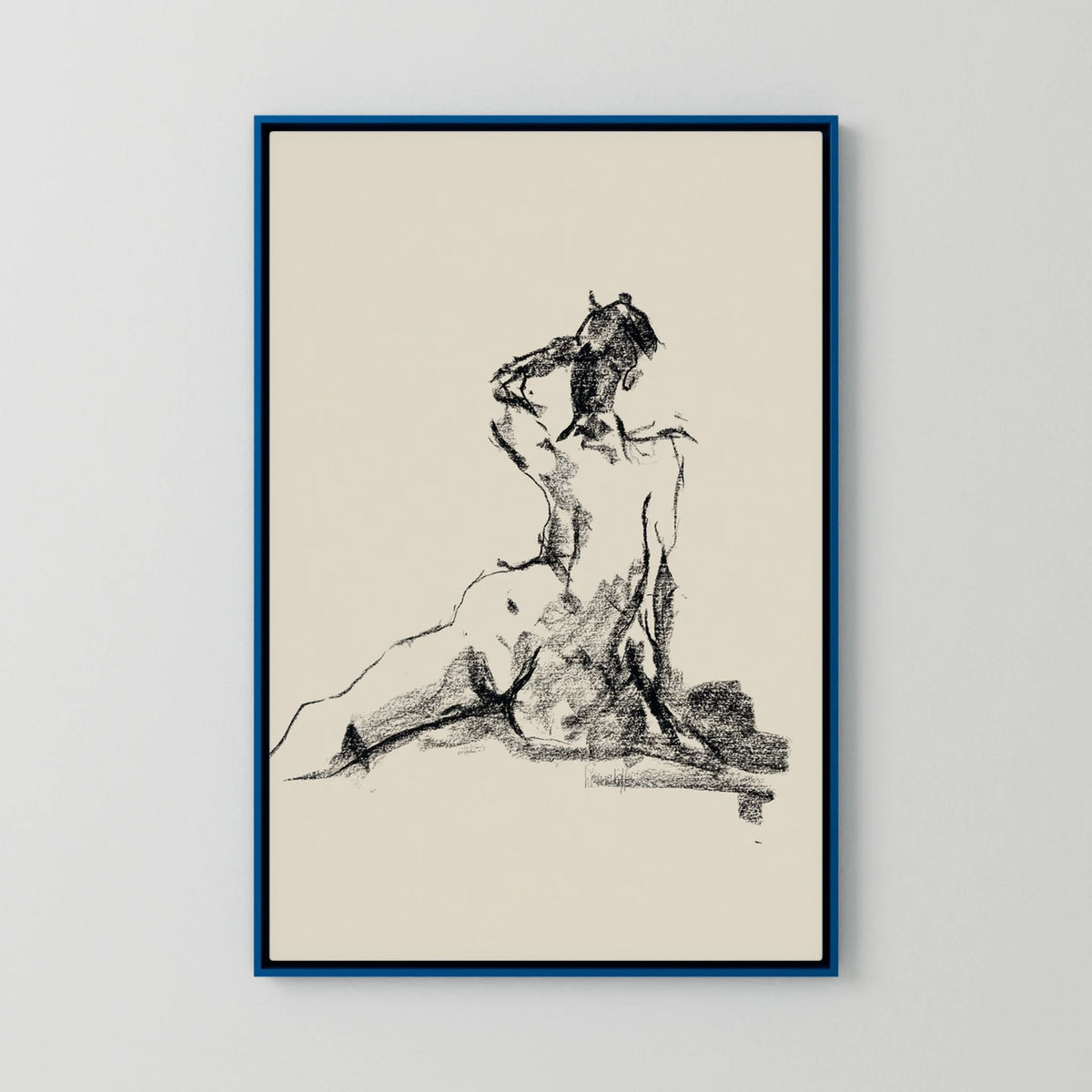 Dancing Charcoal printed on Art Canvas