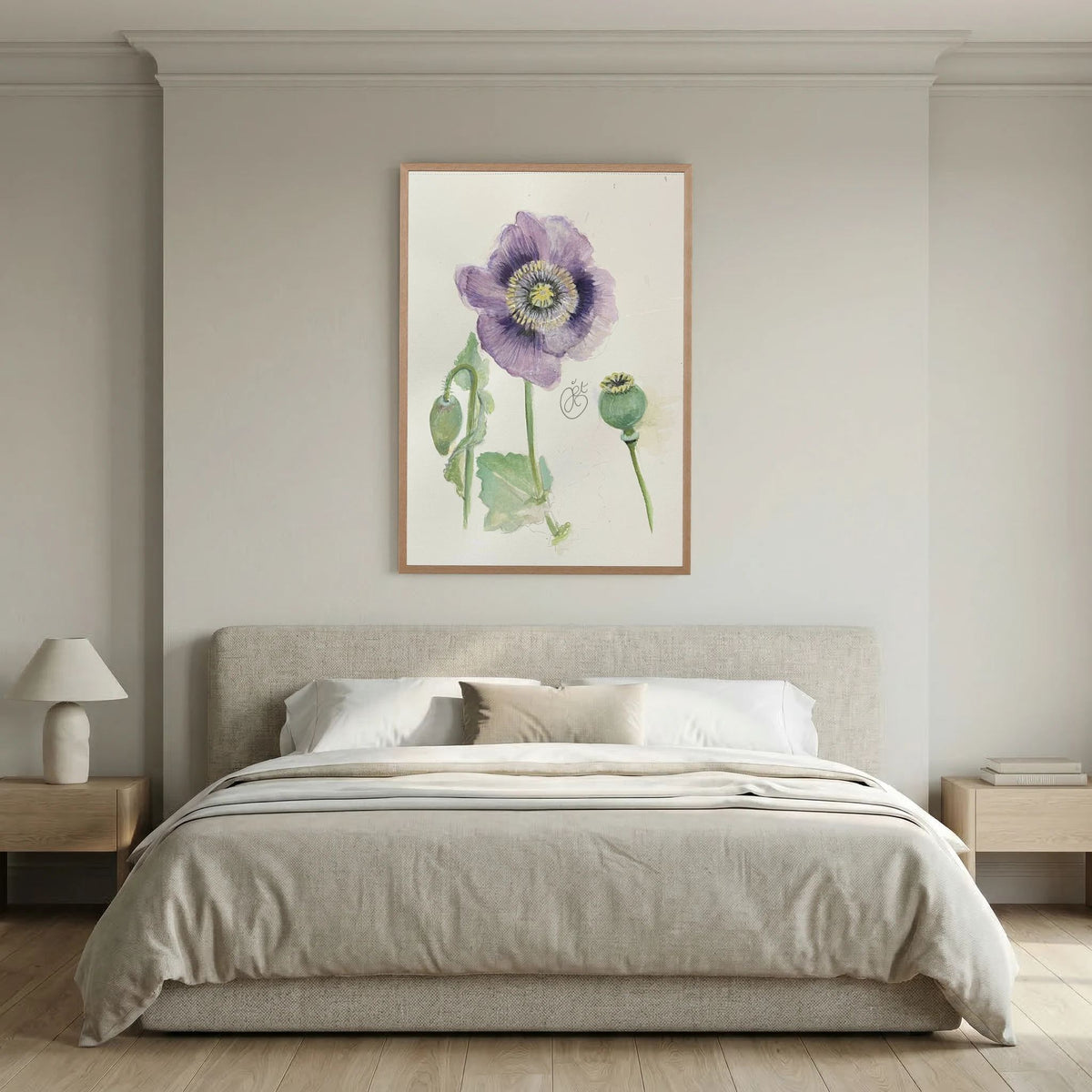 Botanische Papaver print on high quality art paper