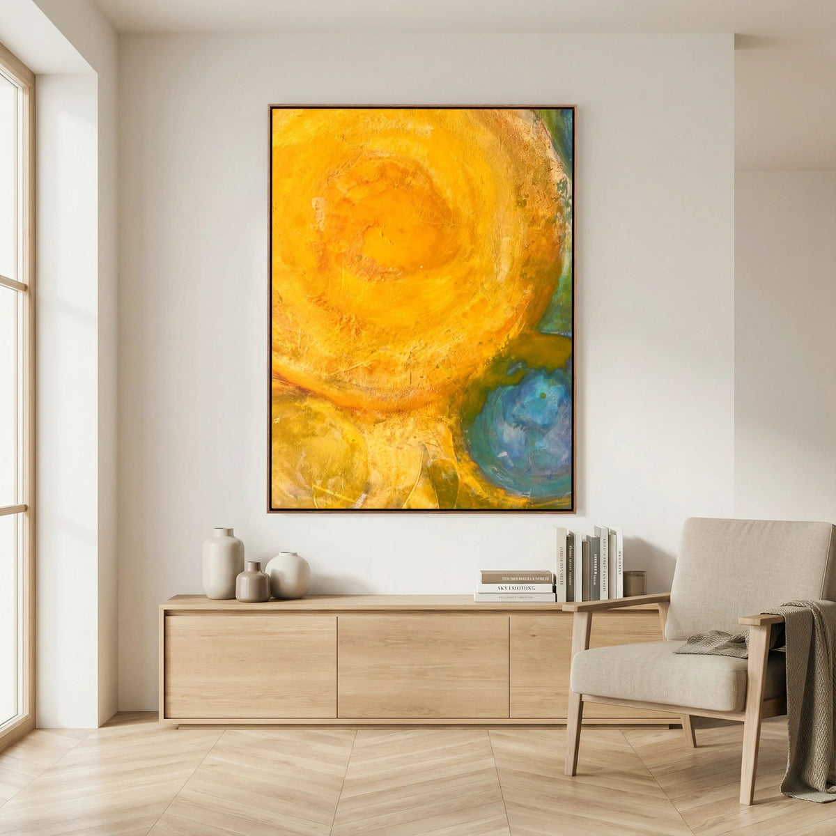 Sun power basics on printed Art canvas 