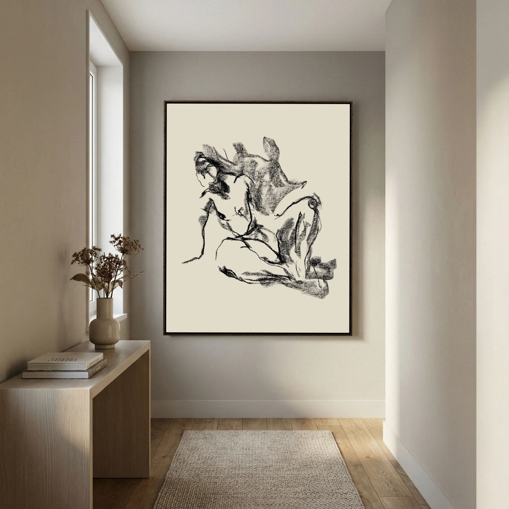 Dancing Pencil printed on Art canvas 