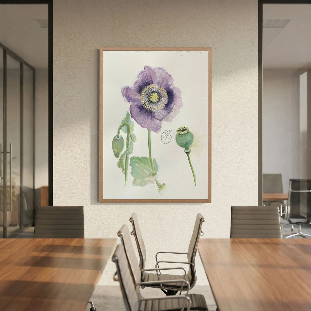 Botanische Papaver print on high quality art paper