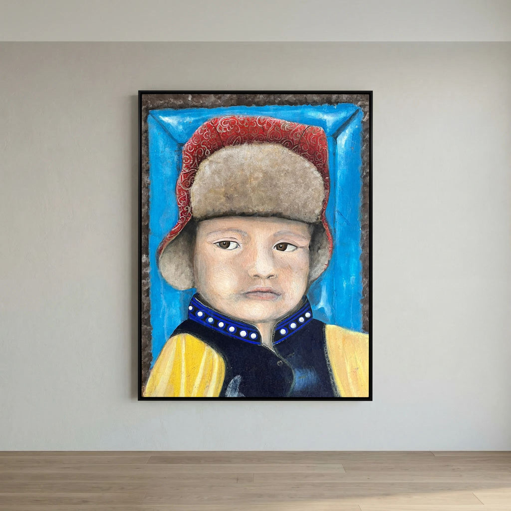 Boy scout printed on canvas 