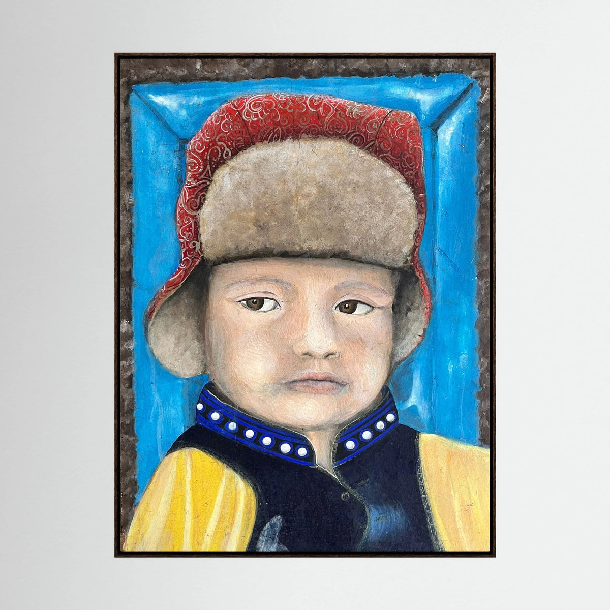 Boy scout printed on canvas 