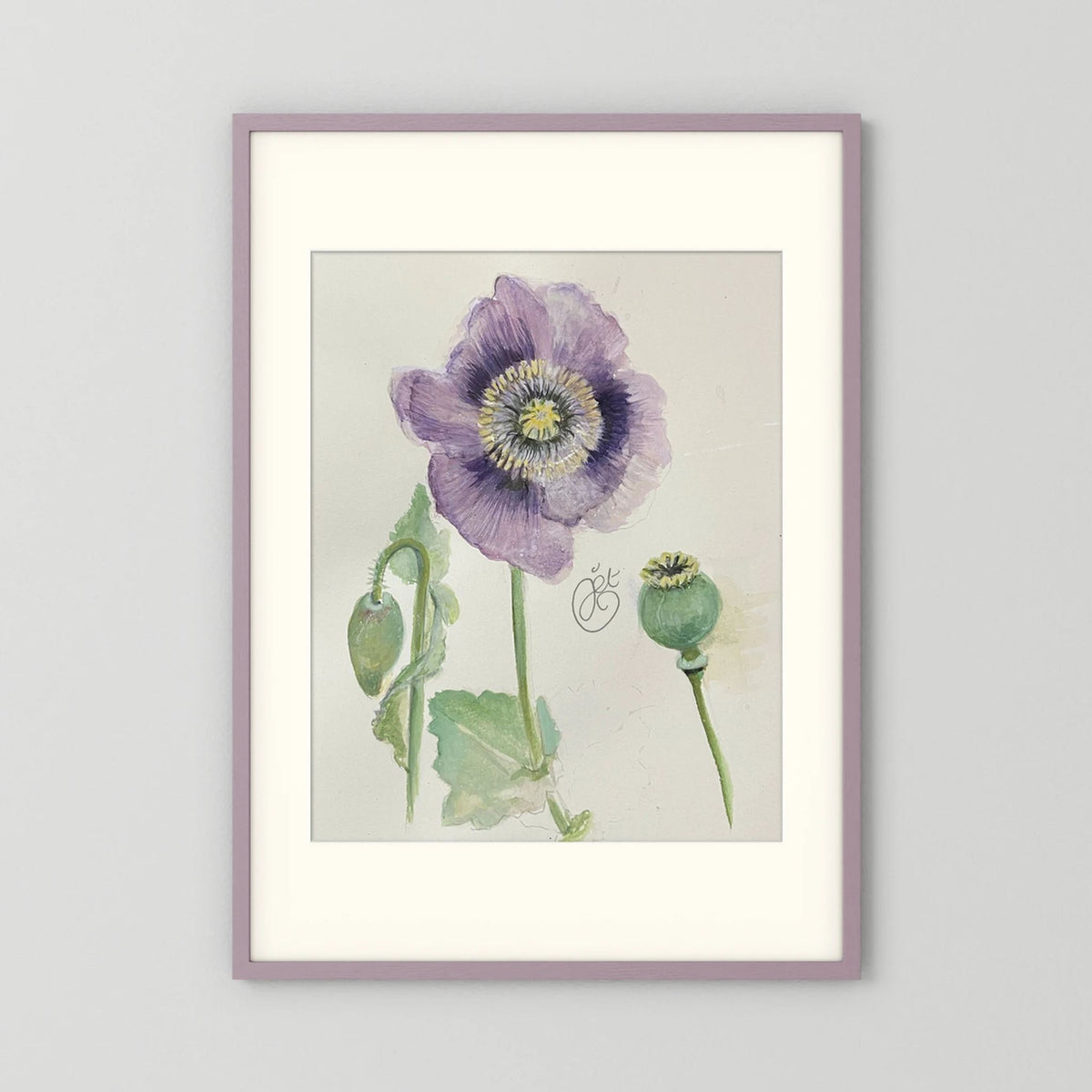 Botanische Papaver print on high quality art paper