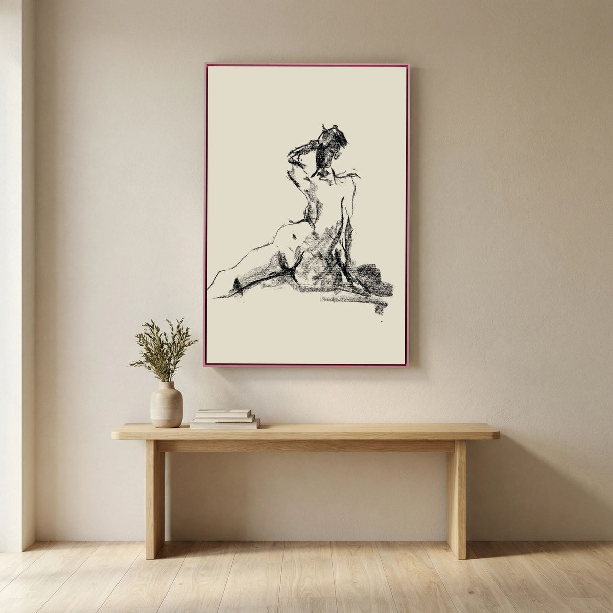 Dancing Charcoal printed on Art Canvas