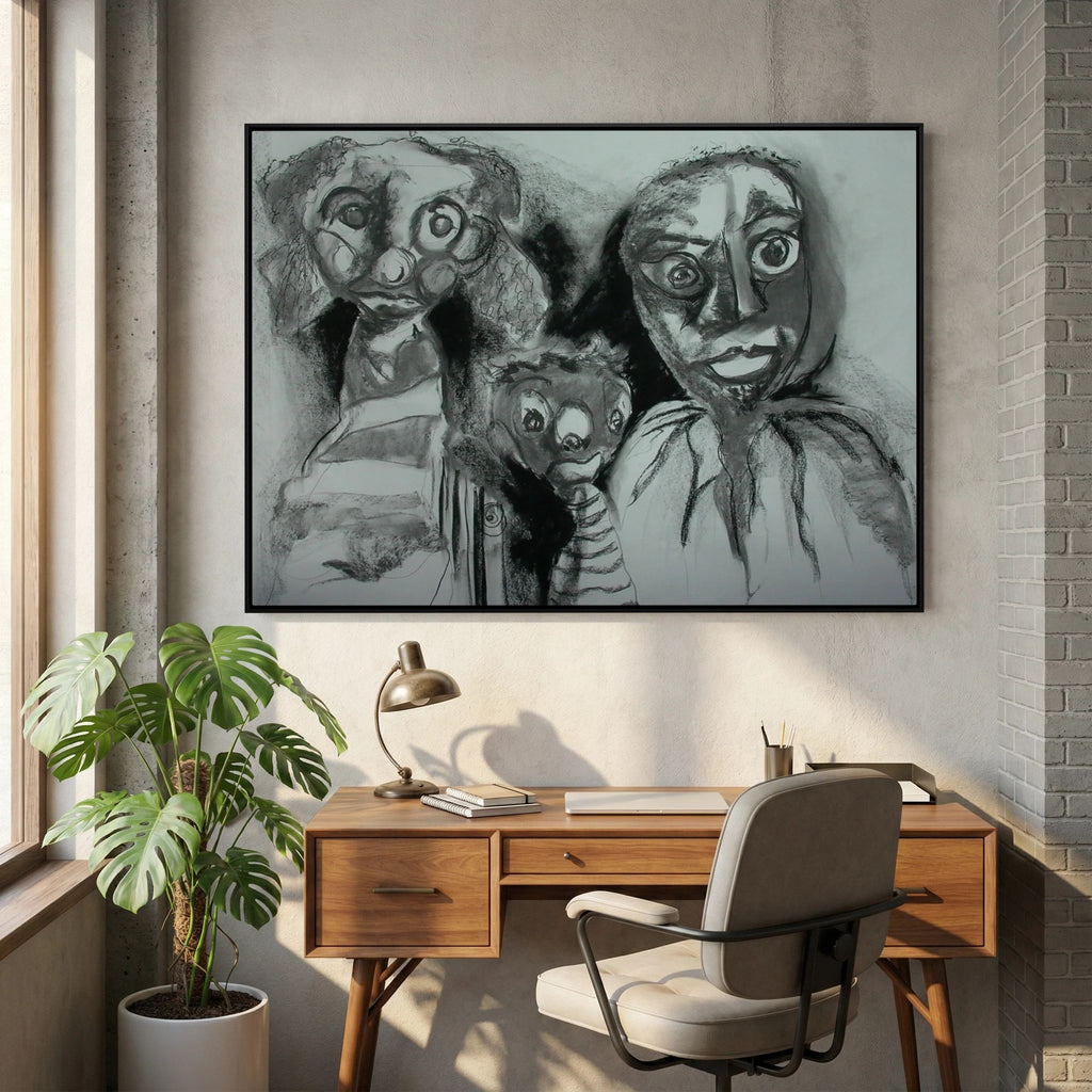Team Cuddles on art printed canvas 
