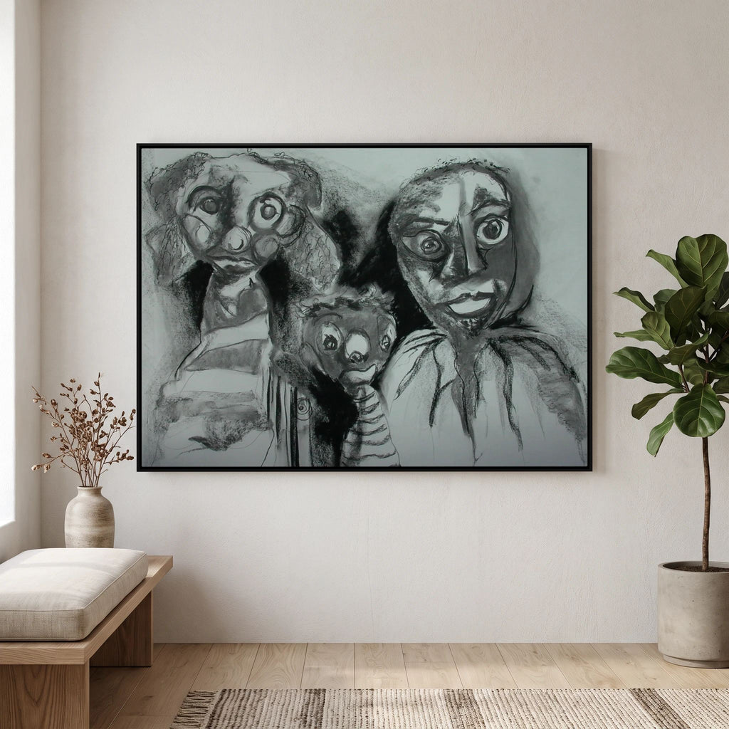 Team Cuddles on art printed canvas 