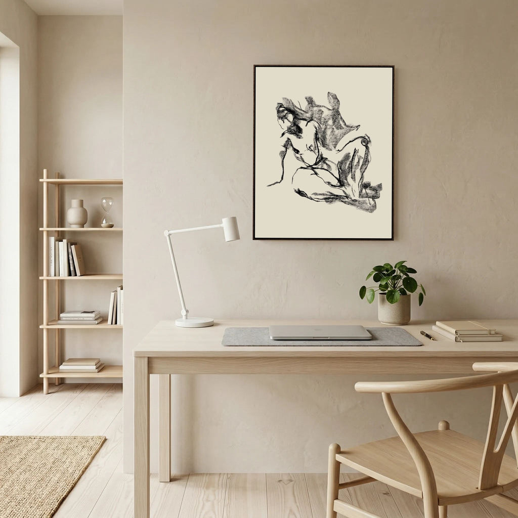Dancing Pencil printed on Art canvas 
