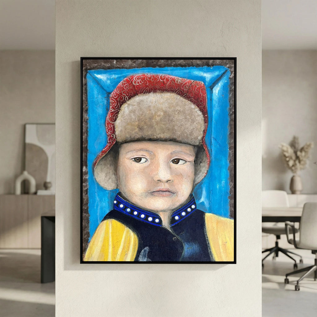 Boy scout printed on canvas 