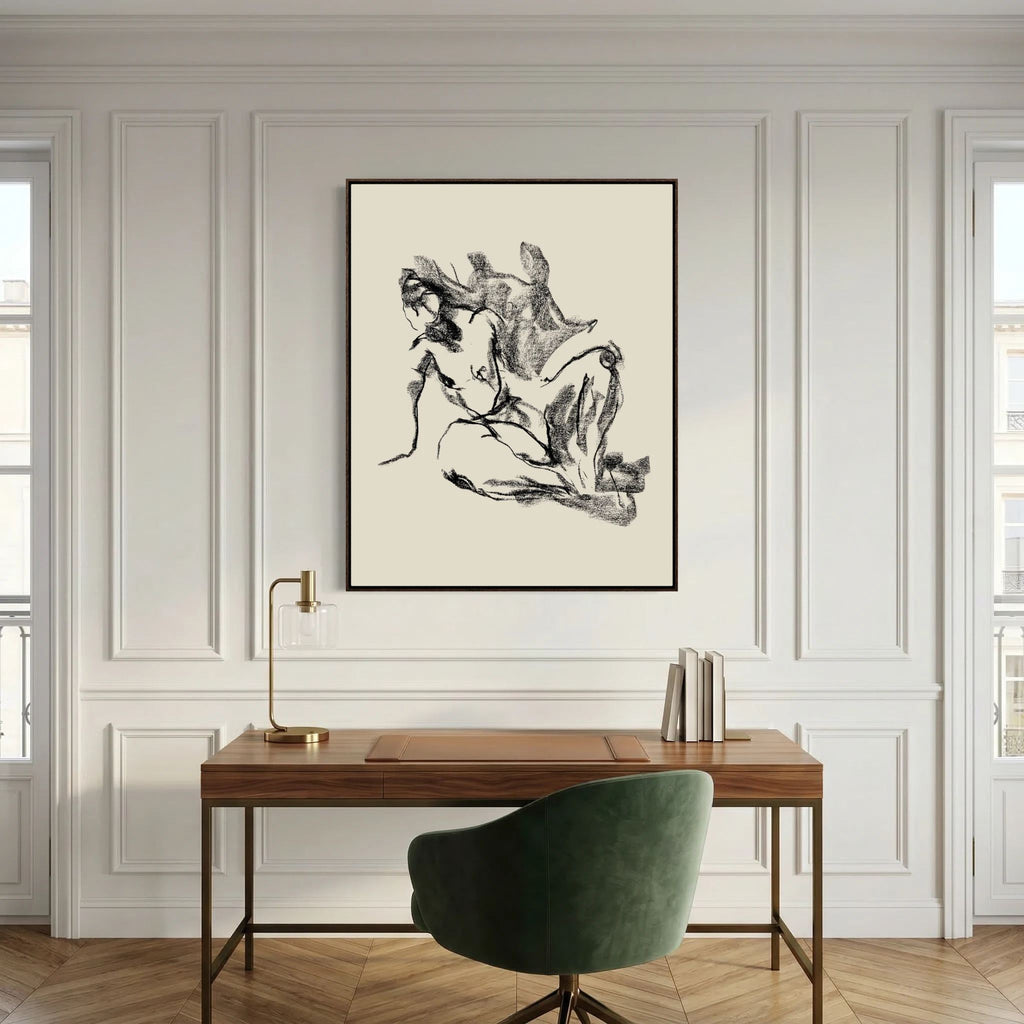 Dancing Pencil printed on Art canvas 