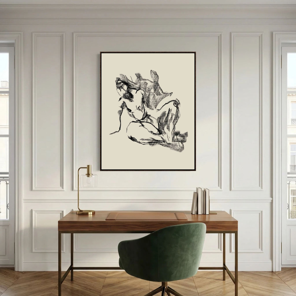 Dancing Pencil printed on Art canvas 