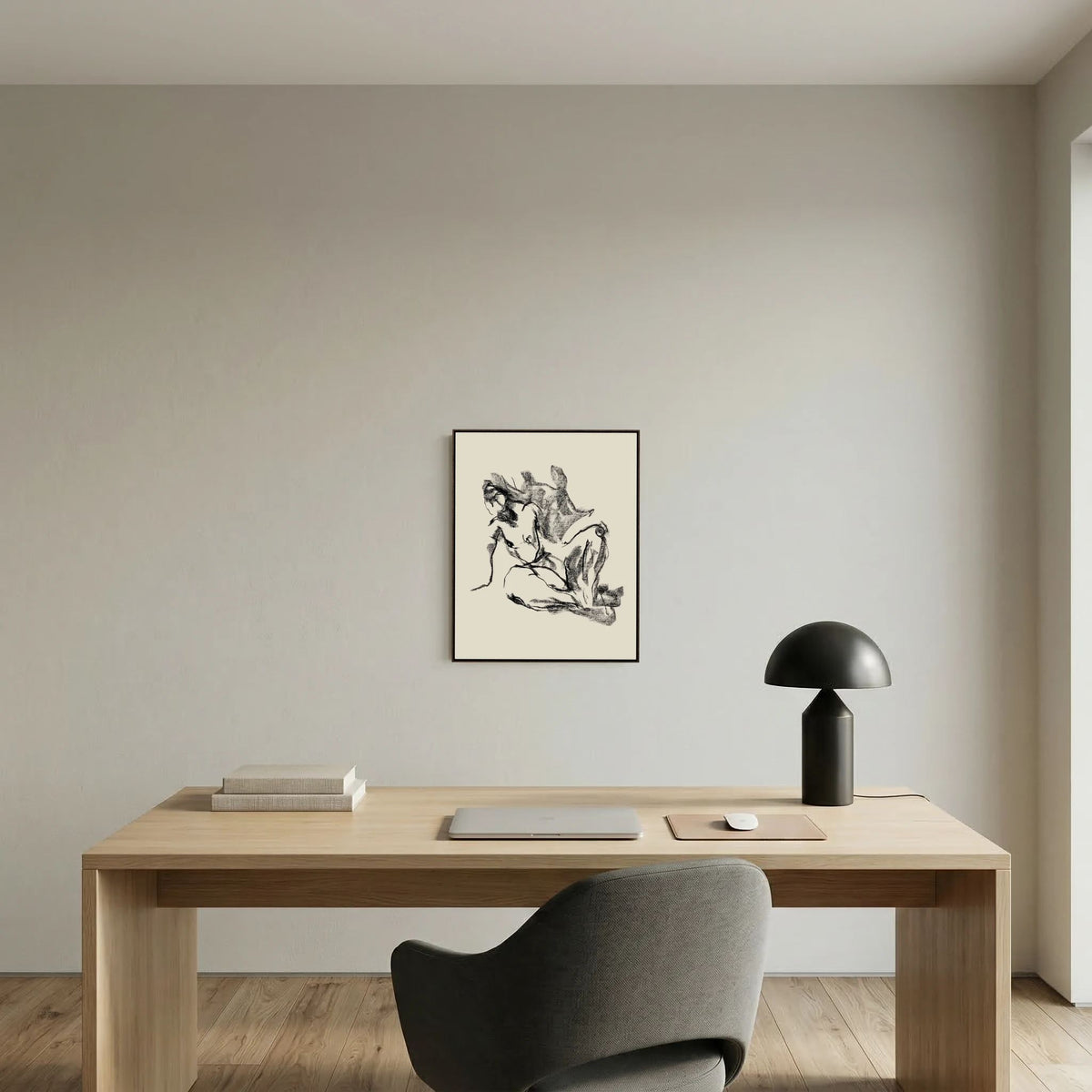 Dancing Pencil printed on Art canvas 