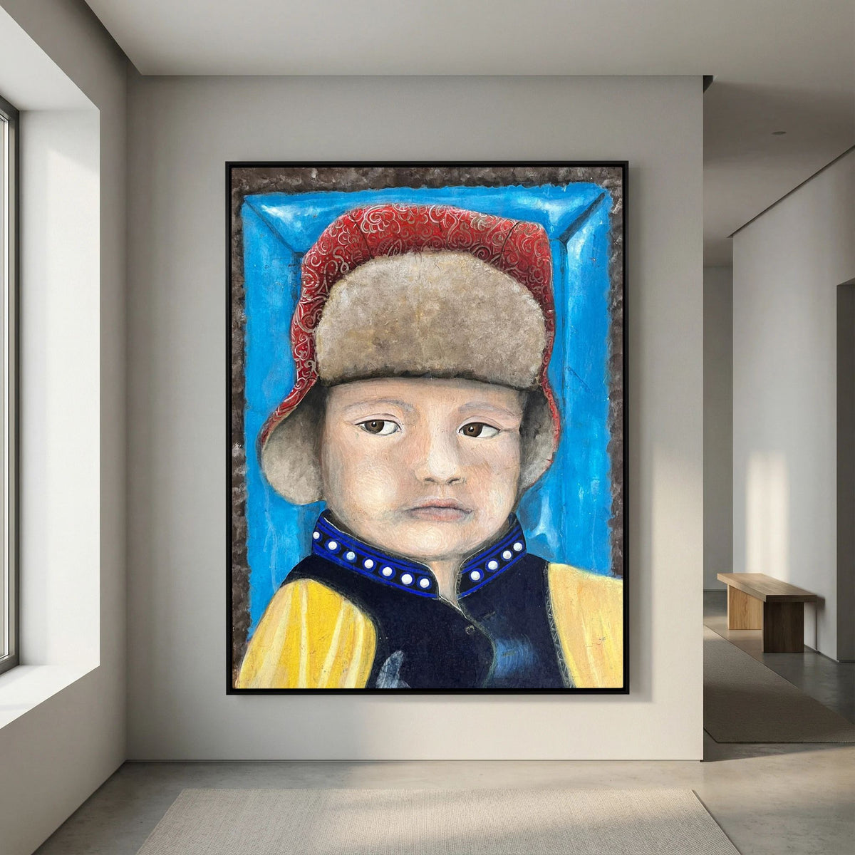 Boy scout printed on canvas 