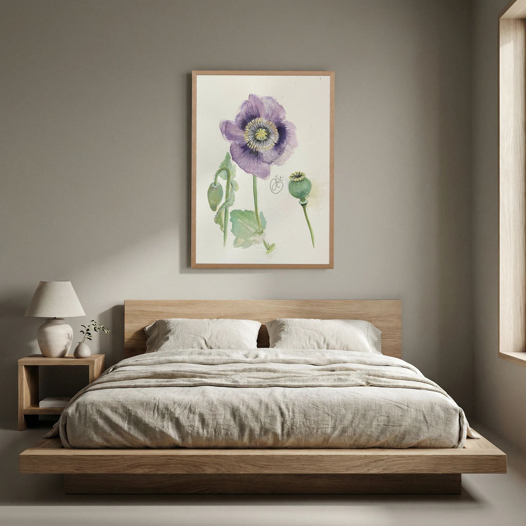 Botanische Papaver print on high quality art paper