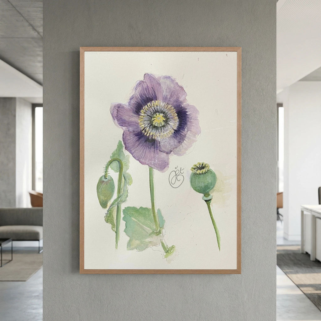 Botanische Papaver print on high quality art paper
