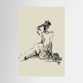 Dancing Charcoal printed on Art Canvas