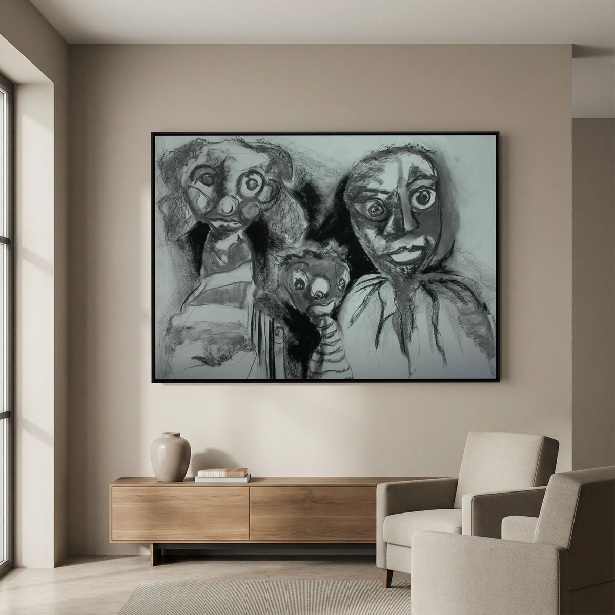 Team Cuddles on art printed canvas 