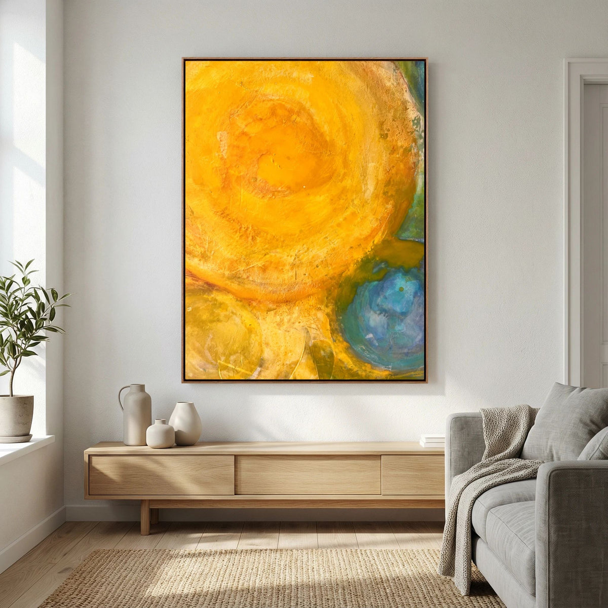 Sun power basics on printed Art canvas 
