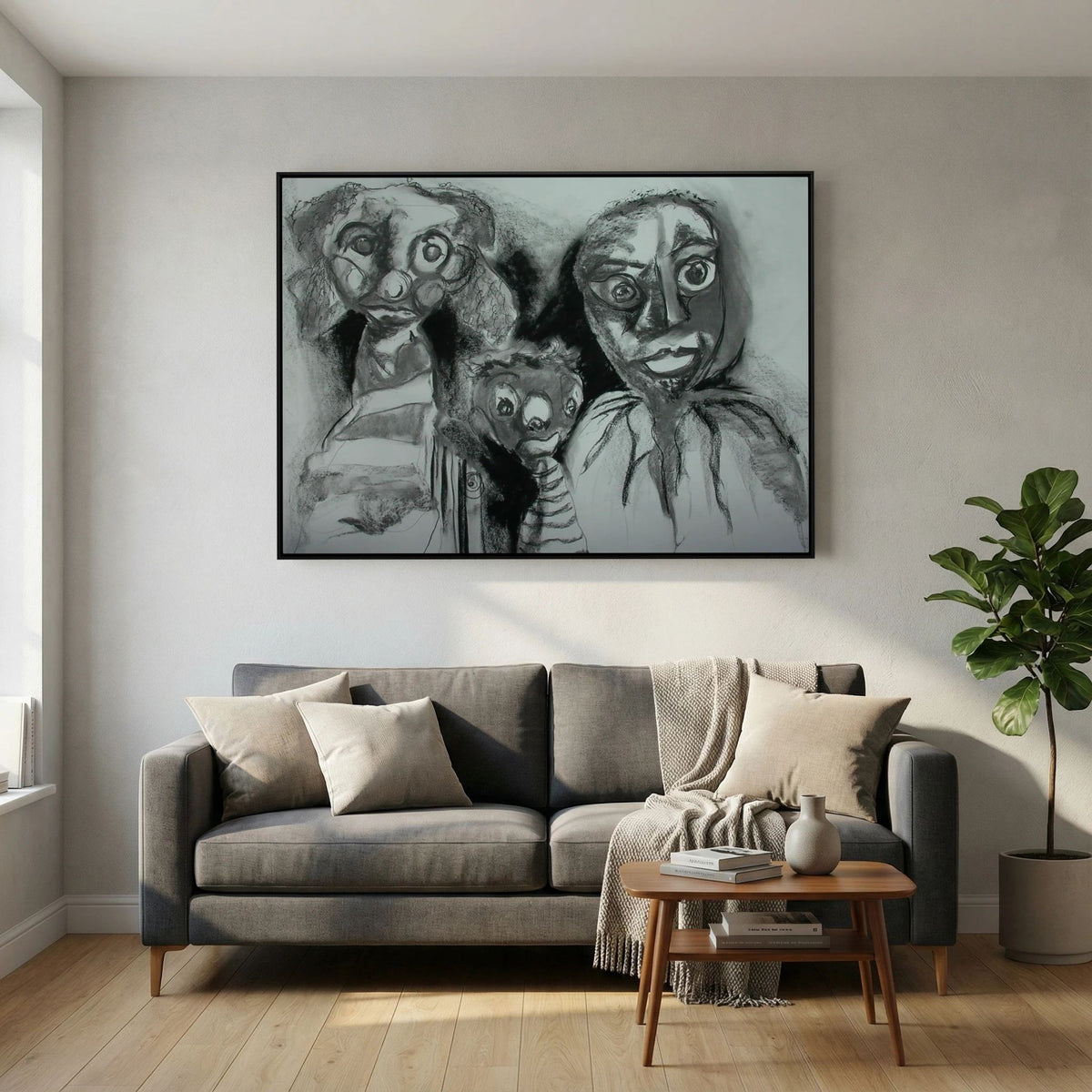 Team Cuddles on art printed canvas 