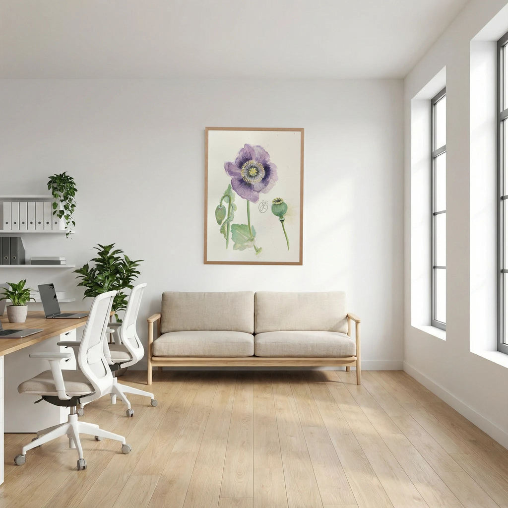 Botanische Papaver print on high quality art paper