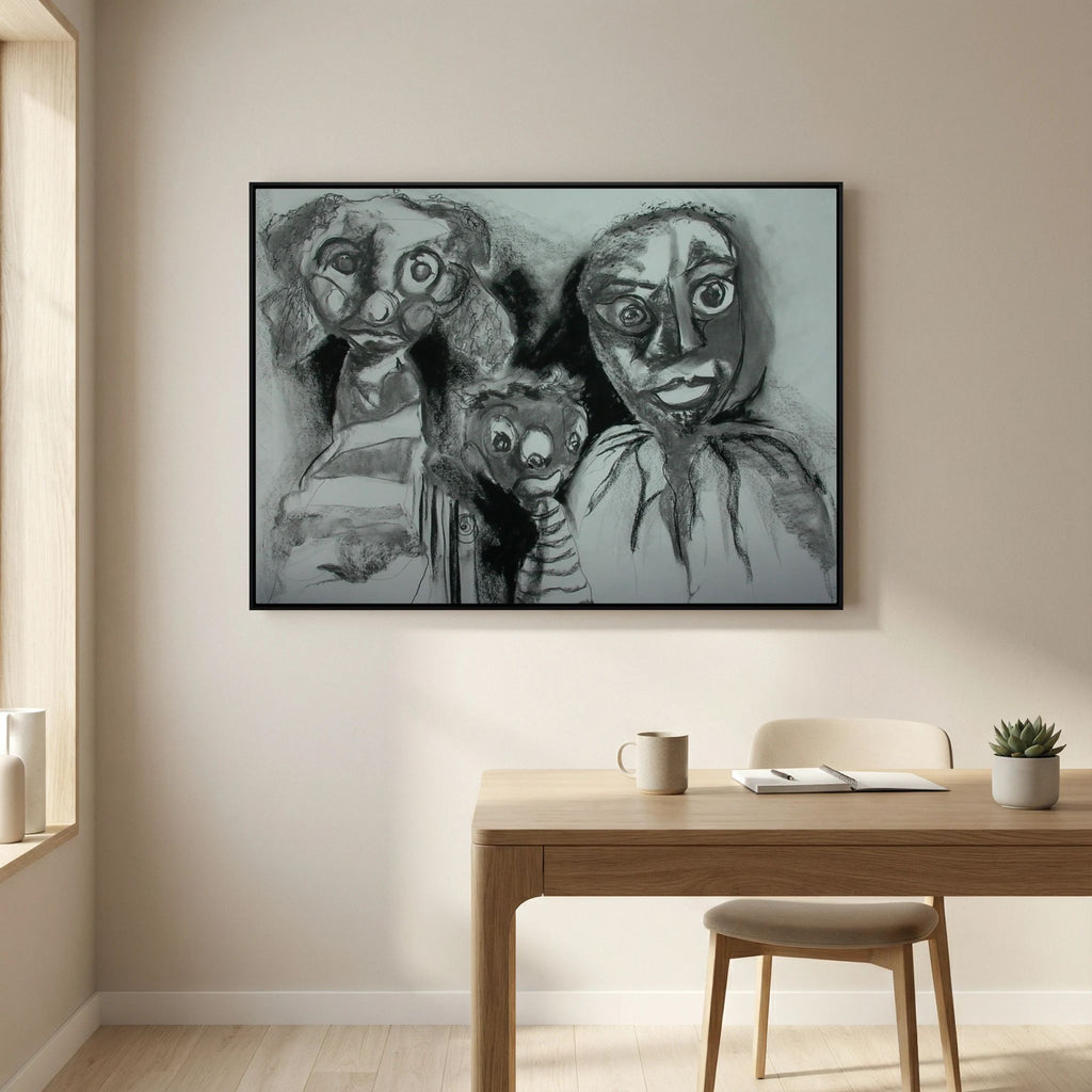 Team Cuddles on art printed canvas 
