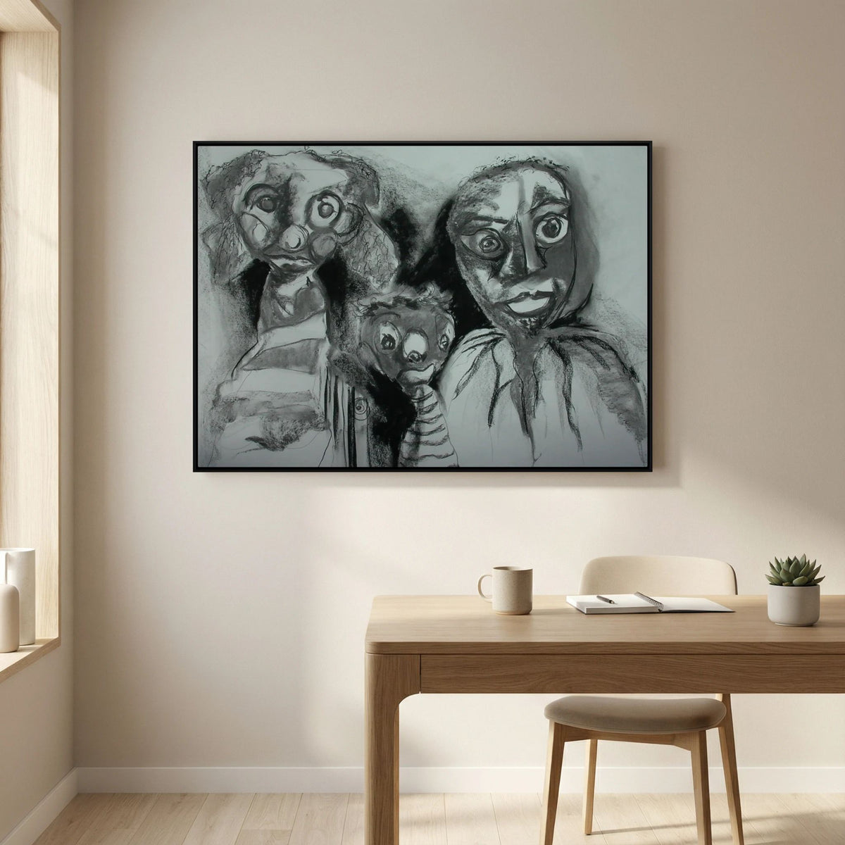 Team Cuddles on art printed canvas 