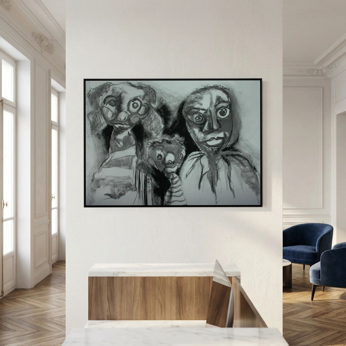 Team Cuddles on art printed canvas 