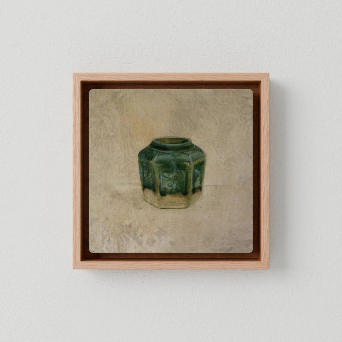 Groen mosterd potje