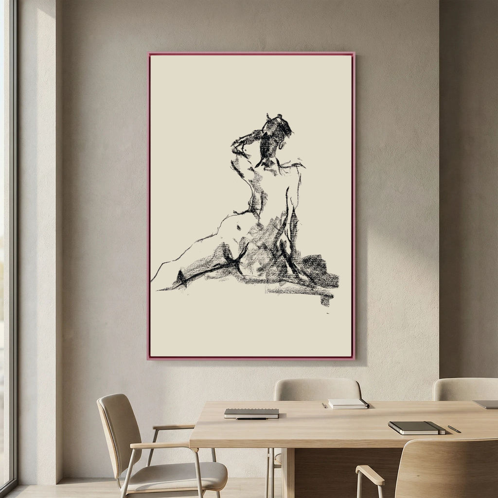Dancing Charcoal printed on Art Canvas