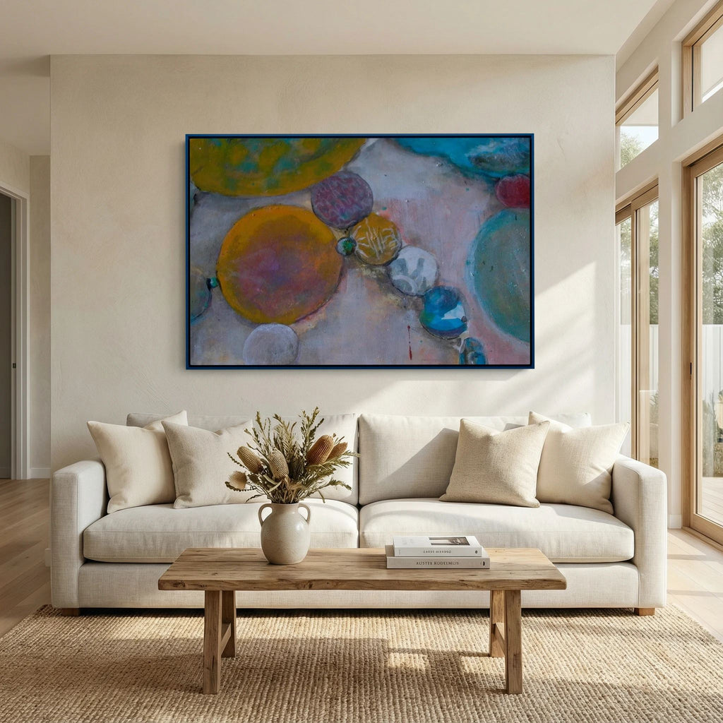 Circles in Chain printed on Art Canvas 