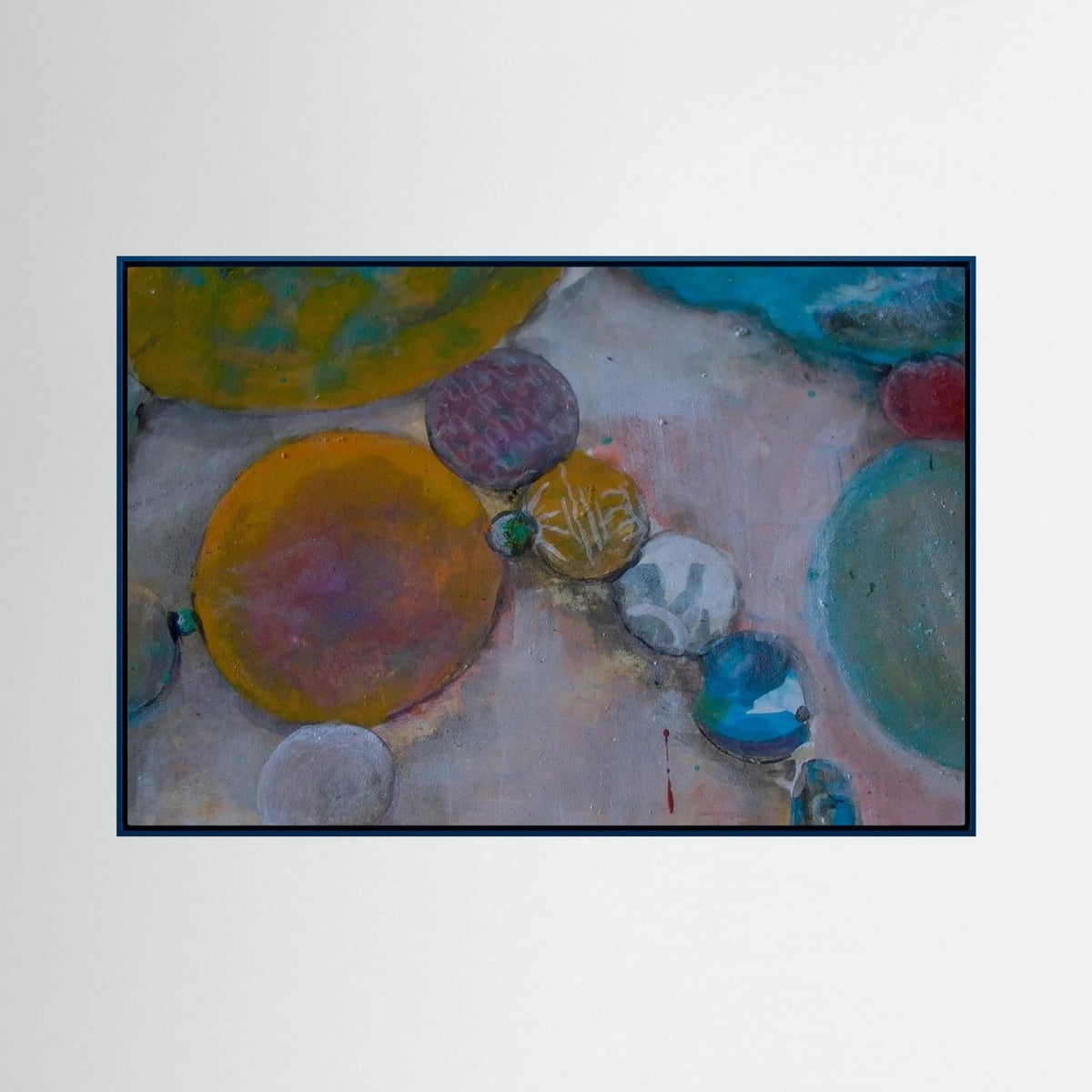 Circles in Chain printed on Art Canvas 