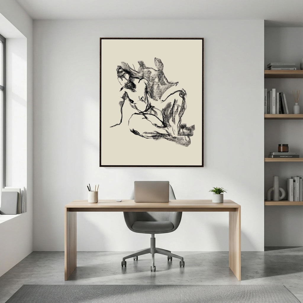 Dancing Pencil printed on Art canvas 