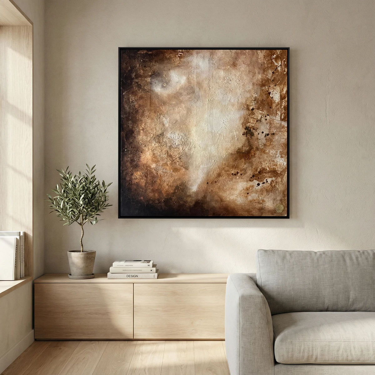 Eroded surroundings printed on art canvas 