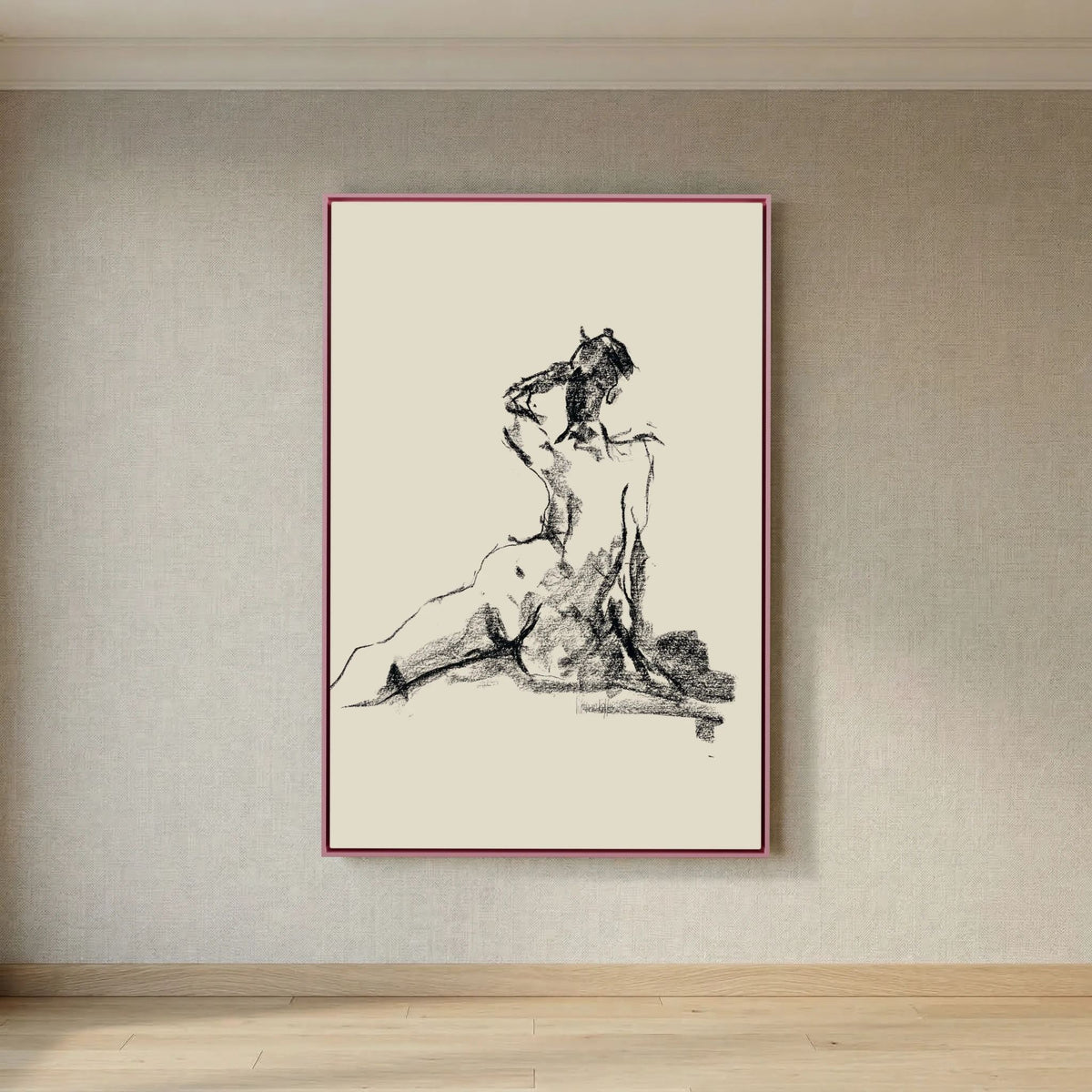Dancing Charcoal printed on Art Canvas