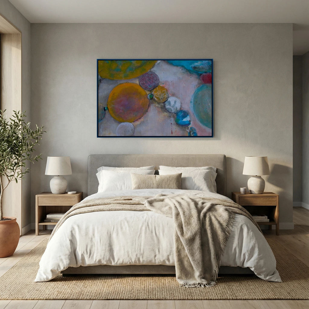 Circles in Chain printed on Art Canvas 