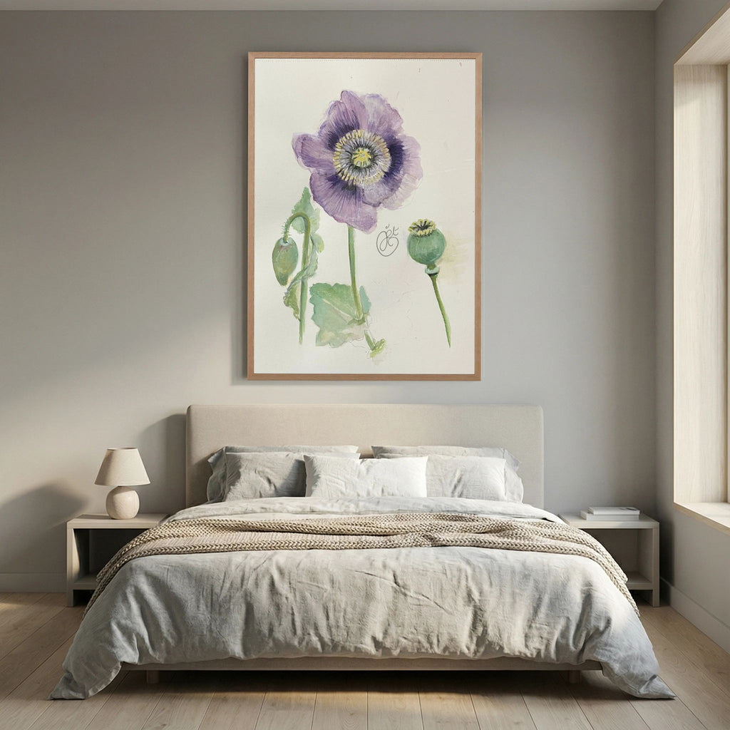Botanische Papaver print on high quality art paper